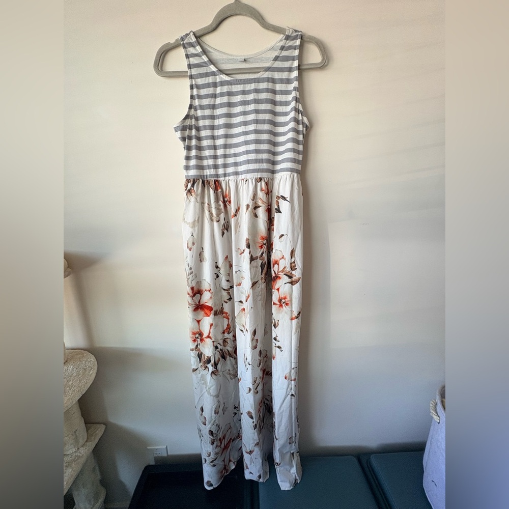 Striped and Floral Dress
